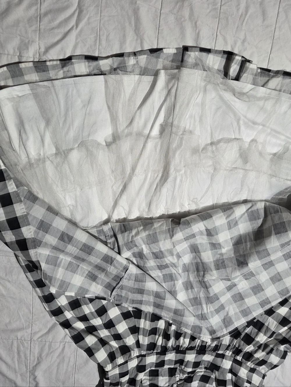 Retro Chic Black and White Gingham Smocked Sundress - Picture 8 of 12